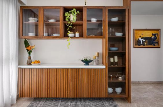 Slatted Door Fronts Cabinets